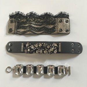 Set of three snap cuff & toggle bracelets 🥳